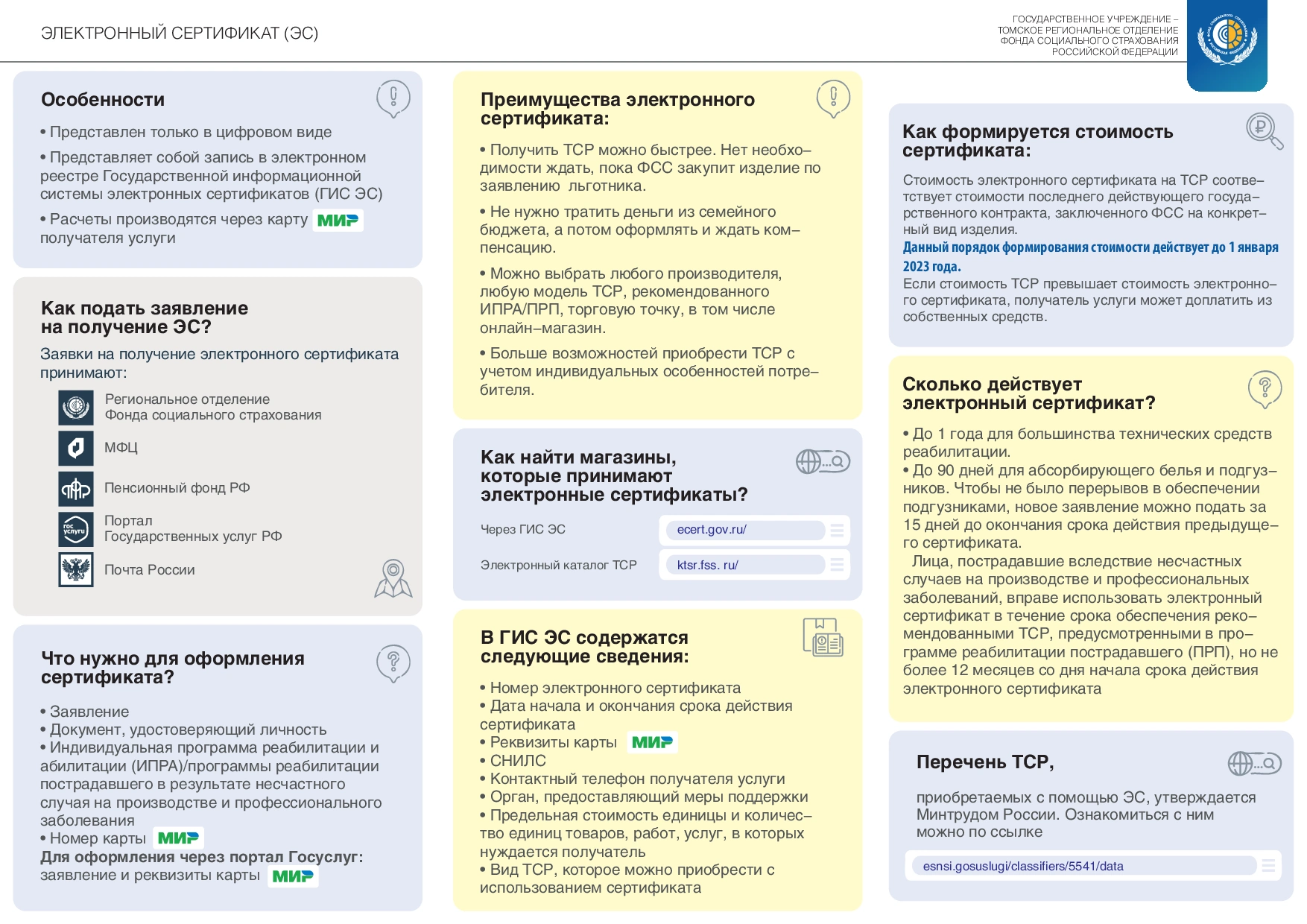 Электронный сертификат ТСР — Томский областной кожно-венерологический  диспансер